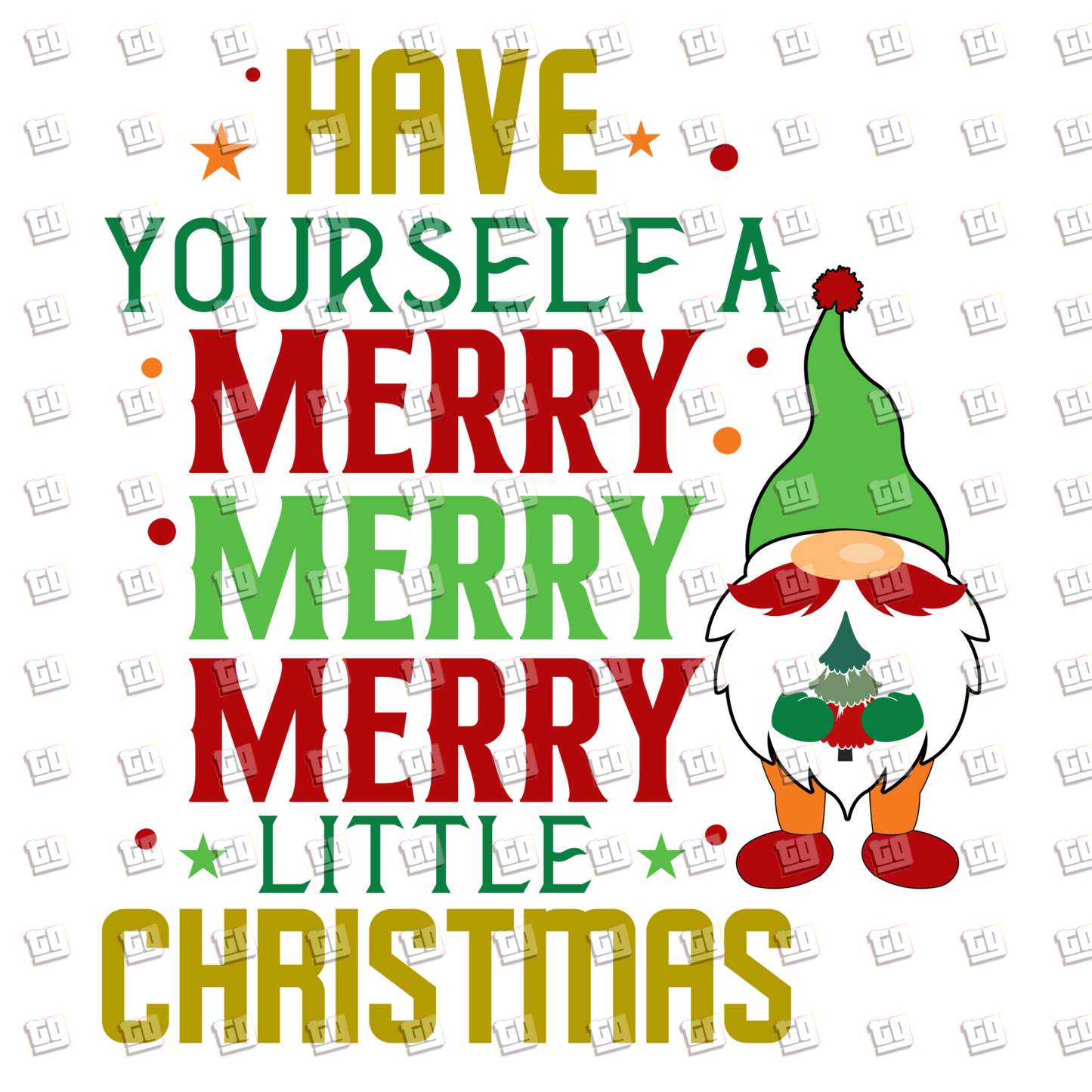 Have Yourself A Merry Little Christmas (Gnome)  - Holidays - DTF Transfer